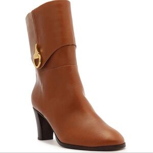 Arezzo Brown Leather Ankle Boots with good hardware. New in box size 10